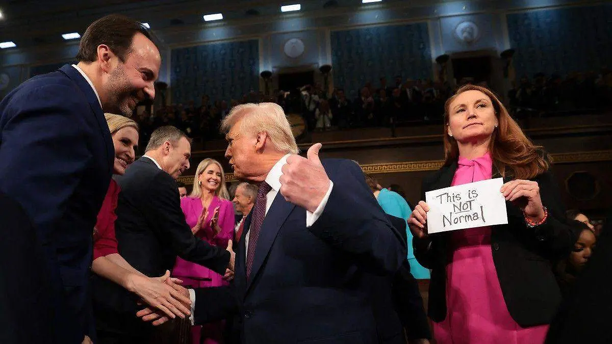 Protestas contra el presidente Trump en el Congreso de EU